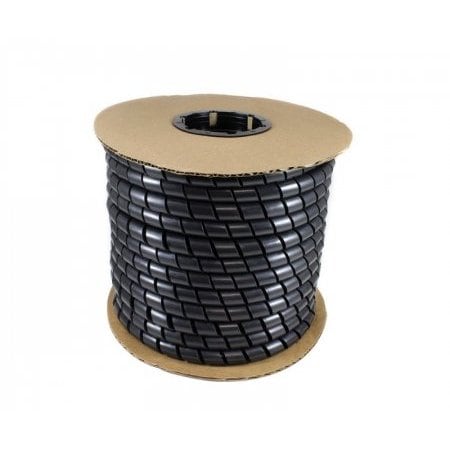 Kable Kontrol Cable Wrap, 1/8 in Inside Dia., 100 ft, Polyethylene, Black SPW-125SP-BLACK